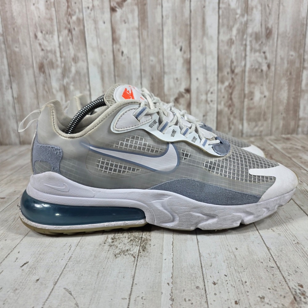 Nike Air Max 270 React Mens Summit White Ghost Aqua CT1265-100 Sneakers Size 9.5
